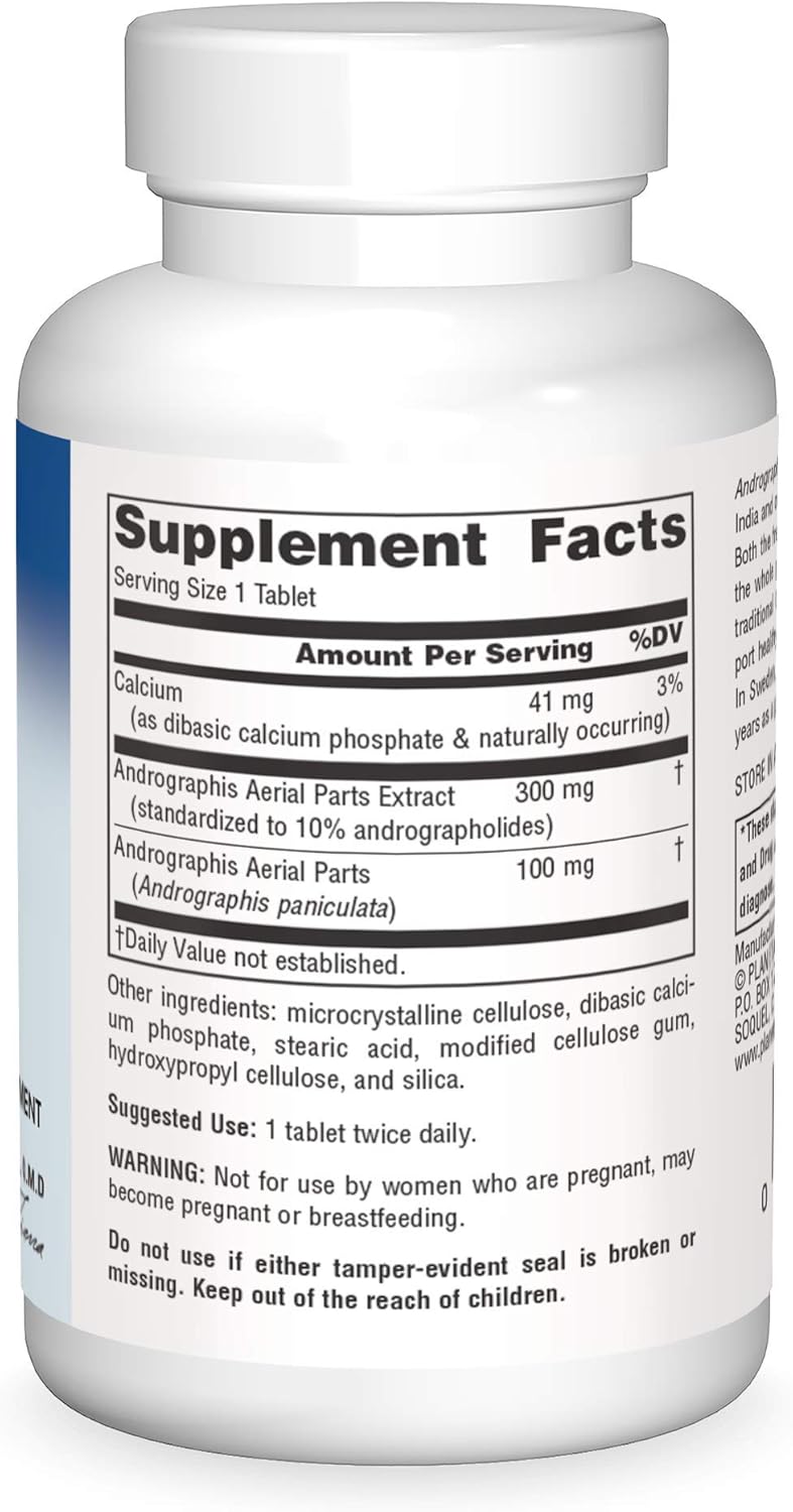Andrographis 400mg Tablets - Full Spectrum Ayurvedic Herb by Planetary Herbals - 60 Count