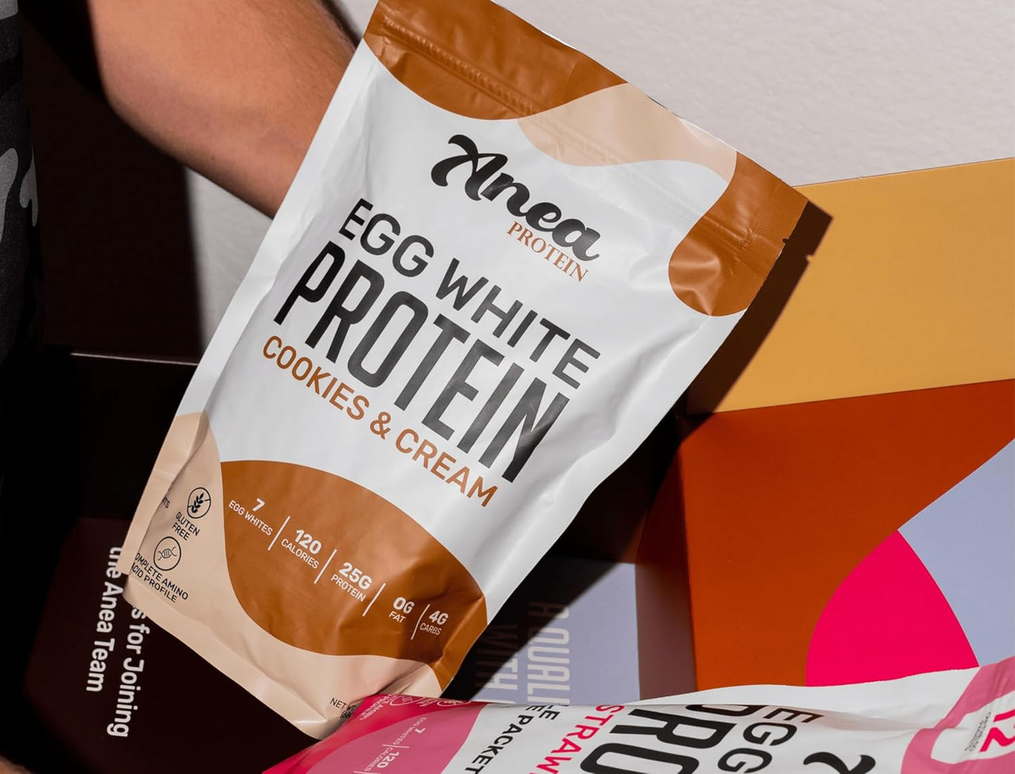 Anea Egg White Protein Powder - 25g Protein, Dairy/Gluten/Fat Free, Amino Acids, High Biological Value - Vanilla Flavor - 1.5lb Pack