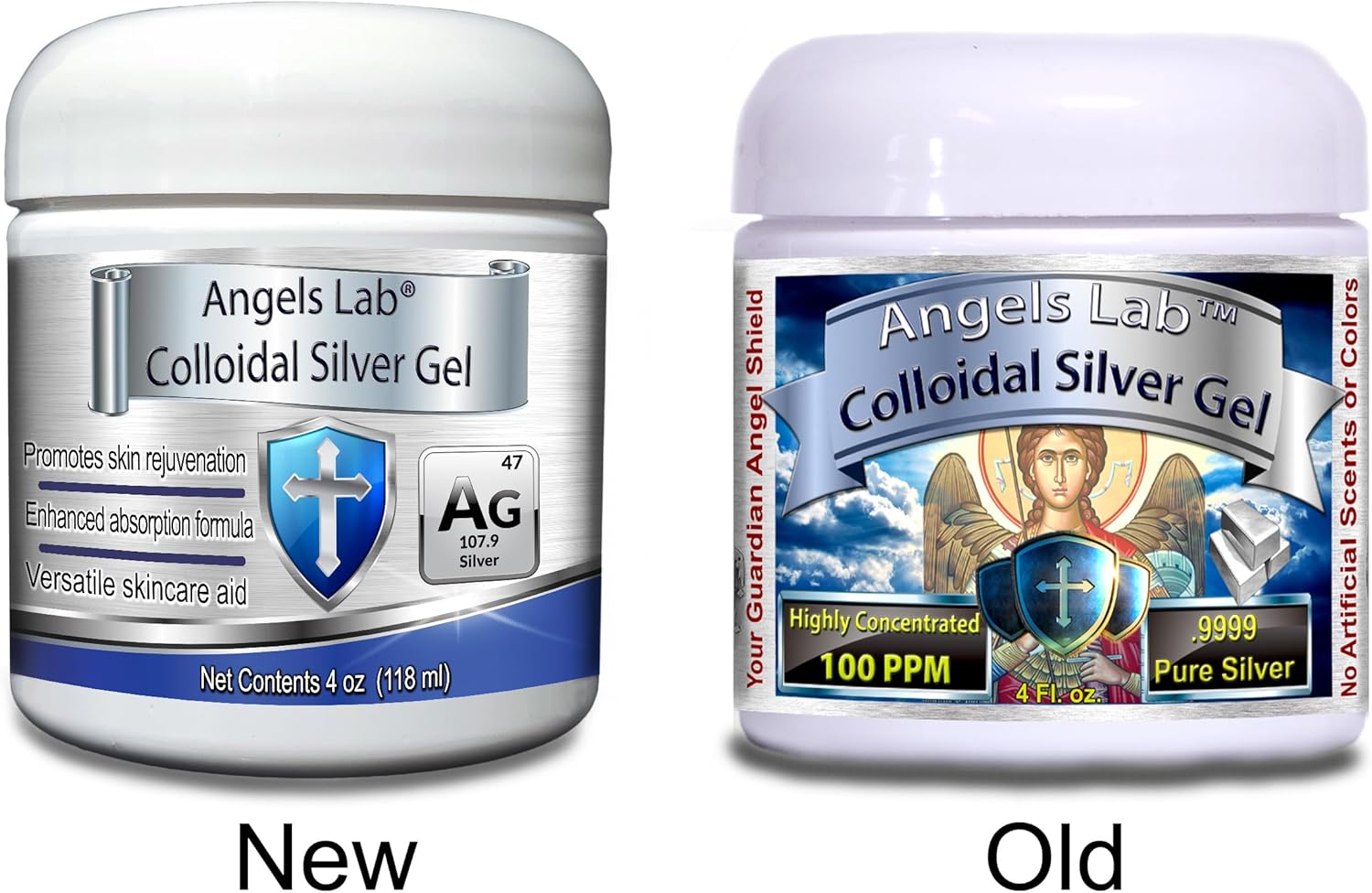 Angels Lab Colloidal Silver Gel 4 oz - Skin Soothing Gel