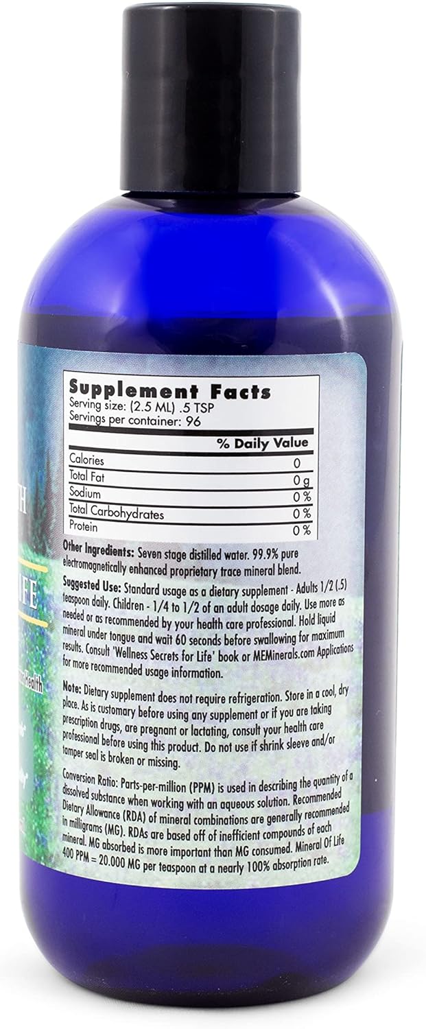 Angstrom Minerals 8 Ounce - Mother Earth Minerals, Essential Mineral Supplement