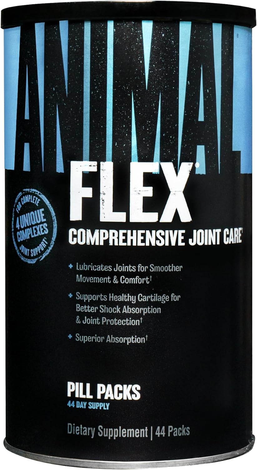 Animal Pak All-in-One Vitamin & Supplement Pack with Zinc & Flex for Joint Support - Includes Turmeric Root Curcumin - Repairs & Restores Joints - 44 Packs