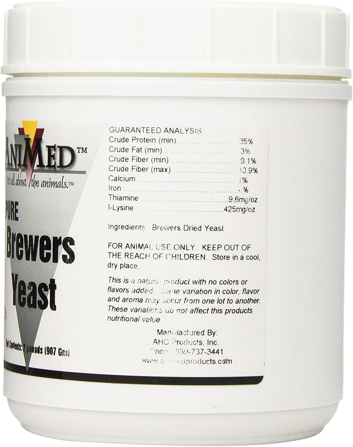 AniMed Brewers Yeast Pure Supplement for Animals (2 lb) - Digestive Health Support
