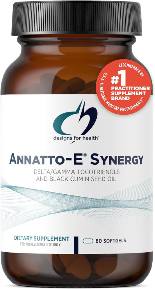 Annatto-E Synergy: Antioxidant Support Supplement with Annatto Tocotrienols and Black Cumin Seed Oil (60 Softgels)