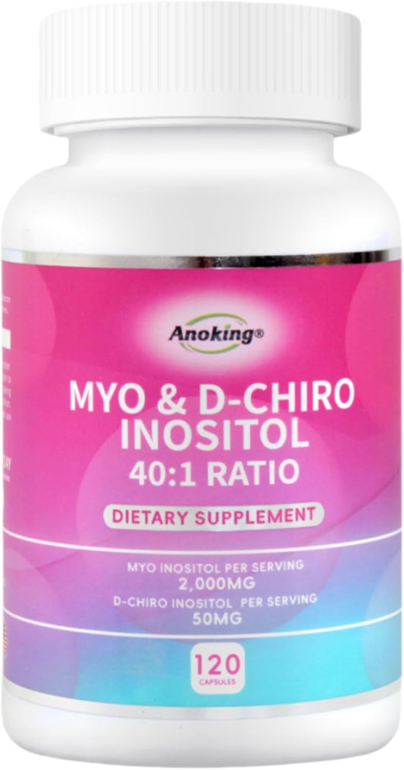ANOKING Myo-Inositol & D-Chiro Inositol Supplement for Women's Hormone Balance | 40:1 Ratio Ovarian Health Support | Preconception Friendly