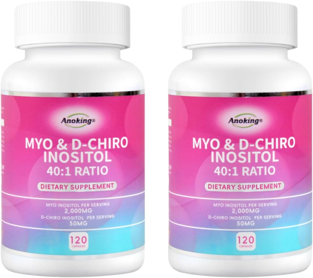ANOKING Myo-Inositol & D-Chiro Inositol Supplement for Women's Hormone Balance | 40:1 Ratio Ovarian Health Support | Preconception Friendly
