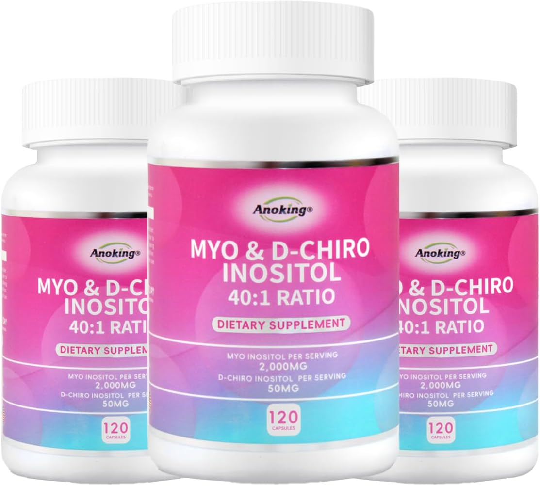 ANOKING Myo-Inositol & D-Chiro Inositol Supplement for Women's Hormone Balance | 40:1 Ratio Ovarian Health Support | Preconception Friendly