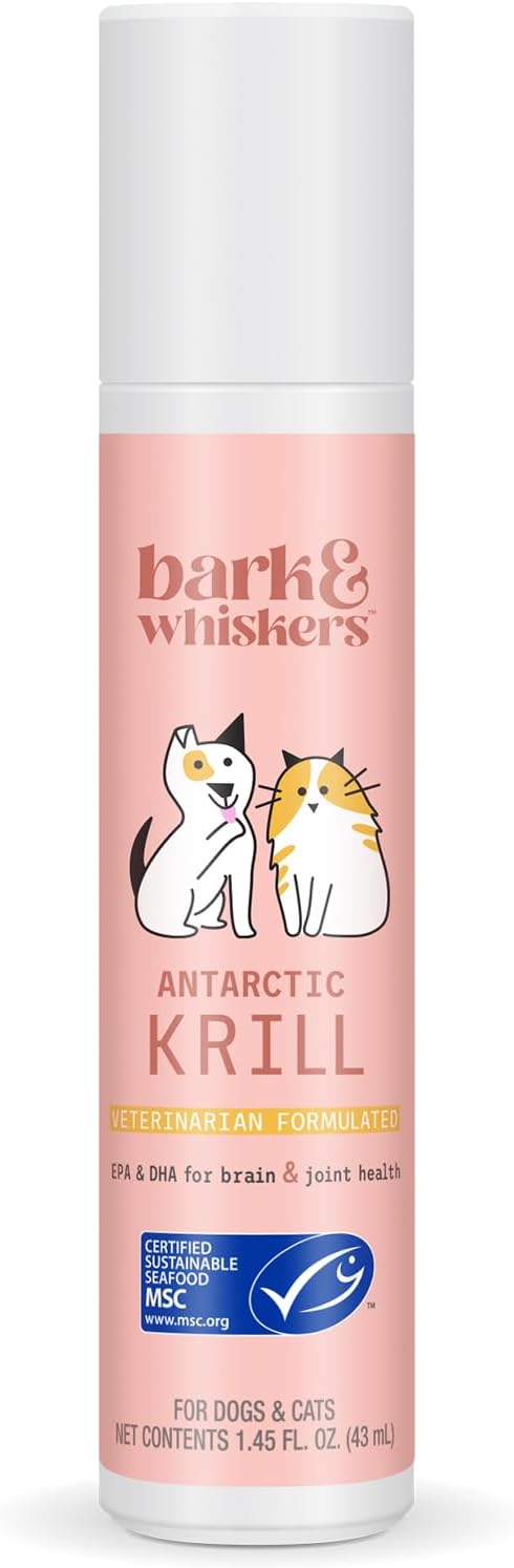 Antarctic Krill Oil Liquid Pump for Dogs and Cats - EPA and DHA for Brain and Joint Health - 1.45 Fl. Oz. - Veterinarian Formulated - MSC Certified - Non-GMO - Dr. Mercola