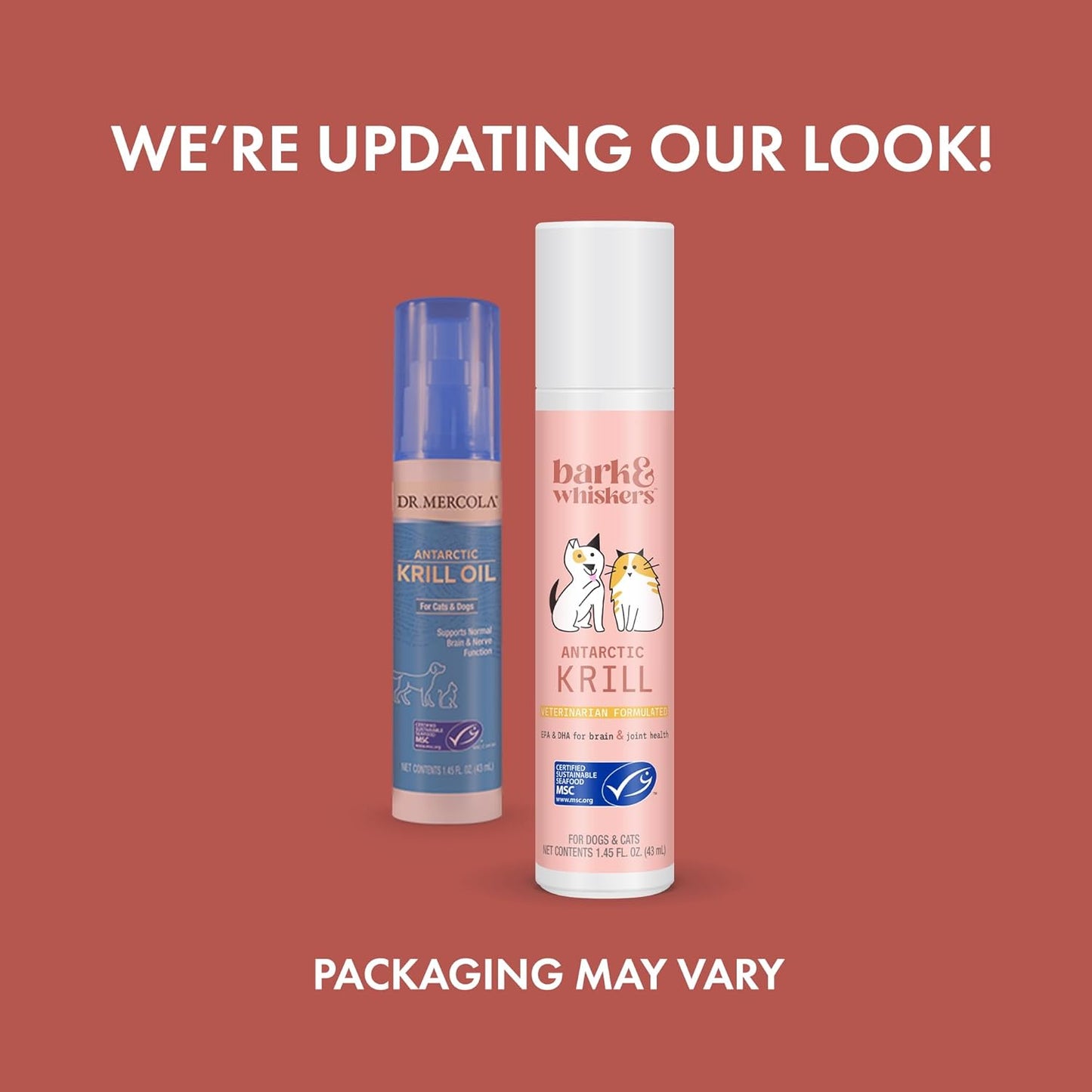 Antarctic Krill Oil Liquid Pump for Dogs and Cats - EPA and DHA for Brain and Joint Health - 1.45 Fl. Oz. - Veterinarian Formulated - MSC Certified - Non-GMO - Dr. Mercola
