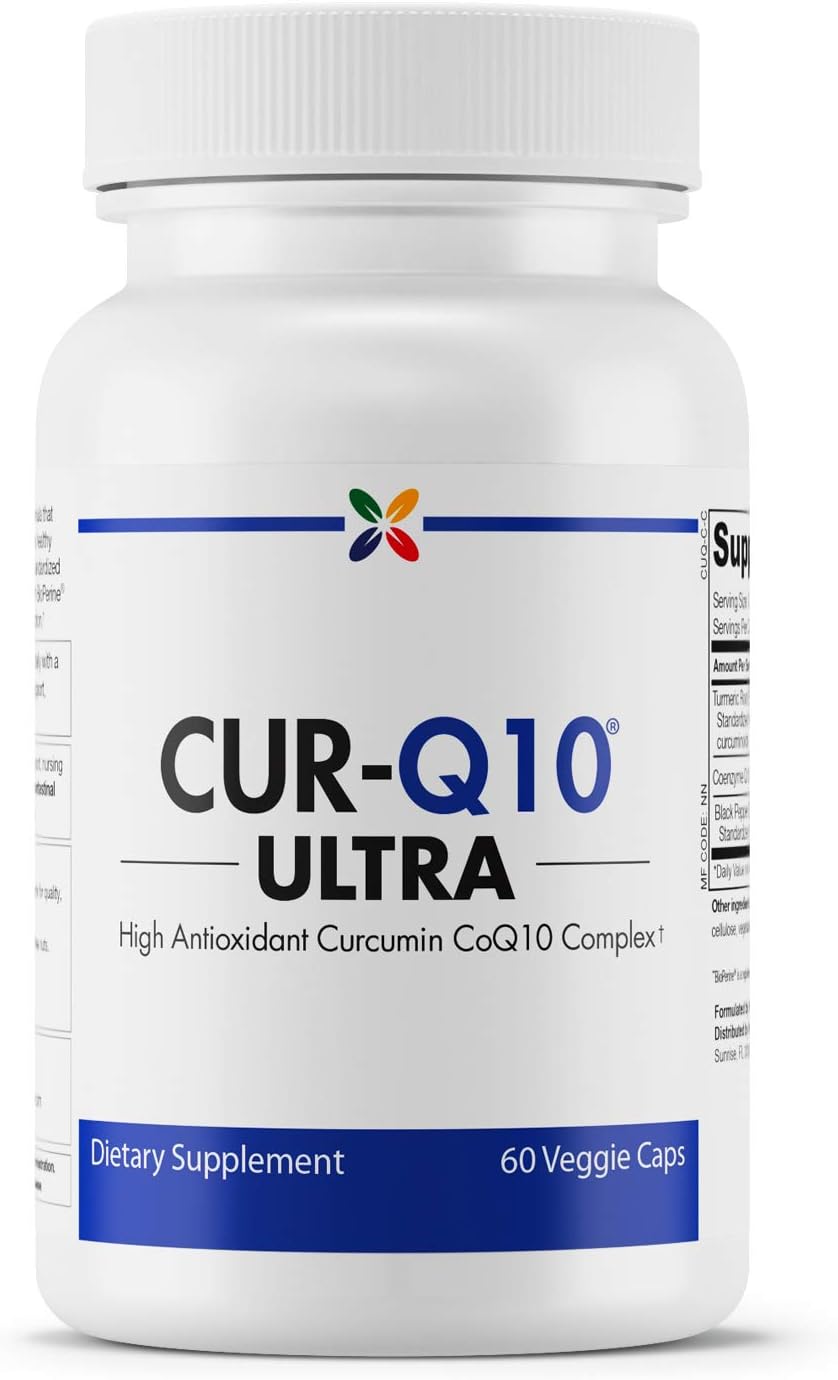 Anti-Aging Complex: Stop Aging Now CUR-Q10 Ultra Curcumin CoQ10 Veggie Capsules
