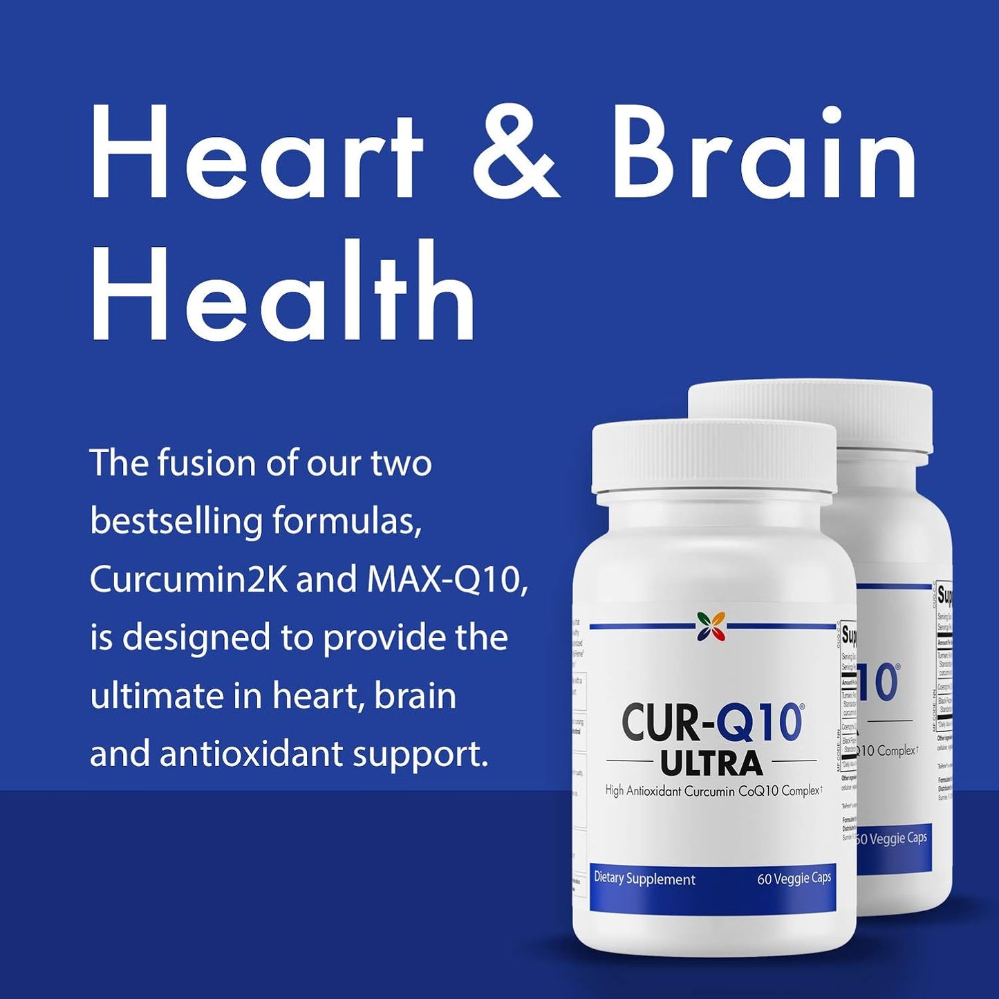 Anti-Aging Complex: Stop Aging Now CUR-Q10 Ultra Curcumin CoQ10 Veggie Capsules
