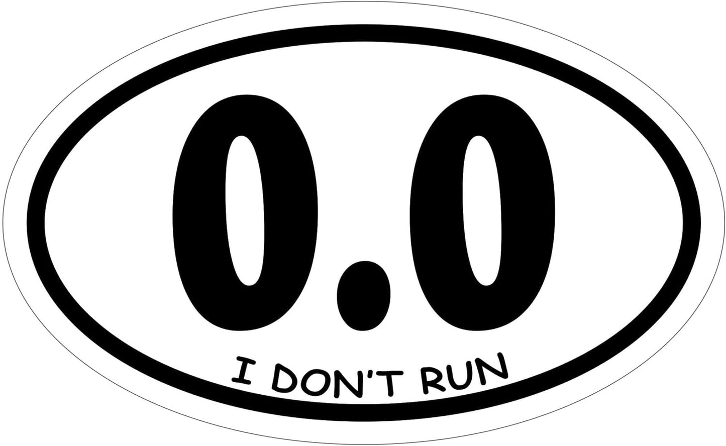 Anti-Marathon Lazy Jogging Sticker Tiger 0.0 Window Bumper Decal