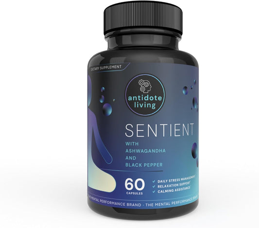 Antidote Living Sentient Capsules - Ashwagandha & Black Pepper Blend (60 Count)