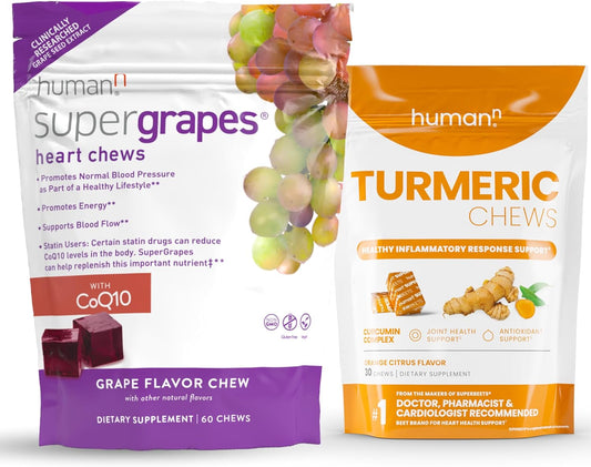 Antioxidant-Rich humanN SuperGrapes & Turmeric Chews for Daily Wellness