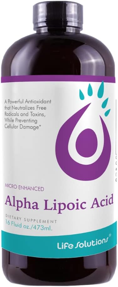 Antioxidant-Rich Liquid Alpha Lipoic Acid Dietary Supplement, 50mg ALA per Serving, Pharmacist Formulated, Rapid-Sorb Technology - 16 fl. oz.
