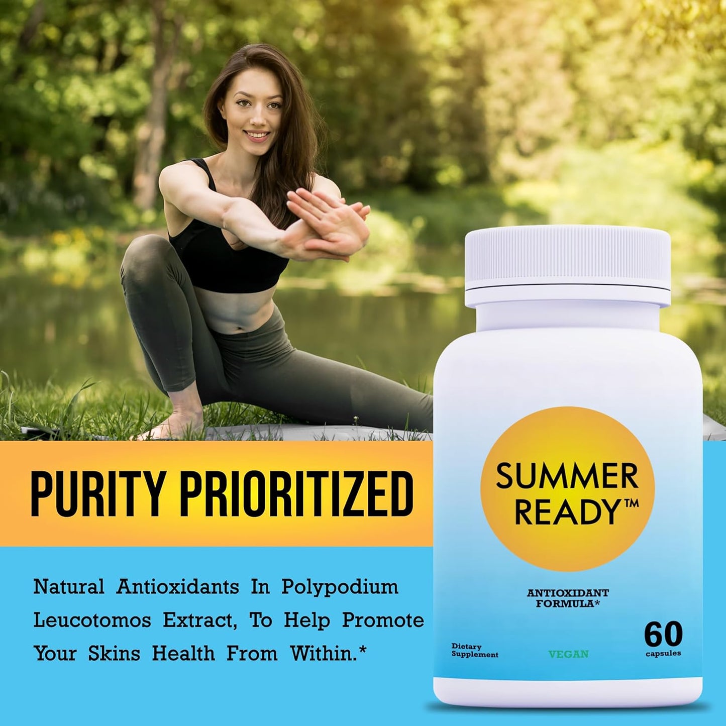 Antioxidant-Rich Skin Care Capsules with Vitamin B3 and Fern Extract for Summer-Ready Skin