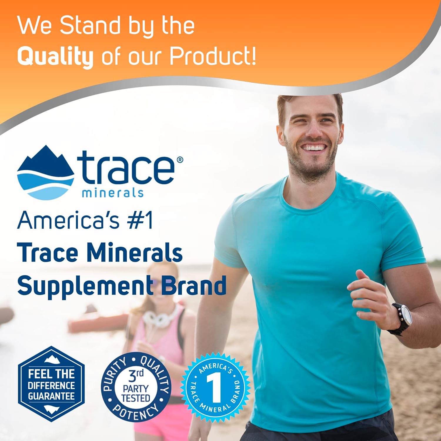 Antioxidant Supplement with Trace Minerals, Quercetin, Zinc, Vitamin C, and Ionic - Immune and Cardiovascular Support - Orange Cream Powder, 120g (30 Servings)