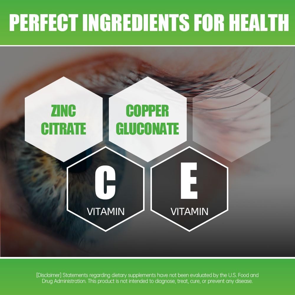 anytalk-anytalk Eye Vitamin & Mineral Supplement with Lutein & Zeaxanthin for Eye Strain, Pressure, Night Vision - 60 Softgels