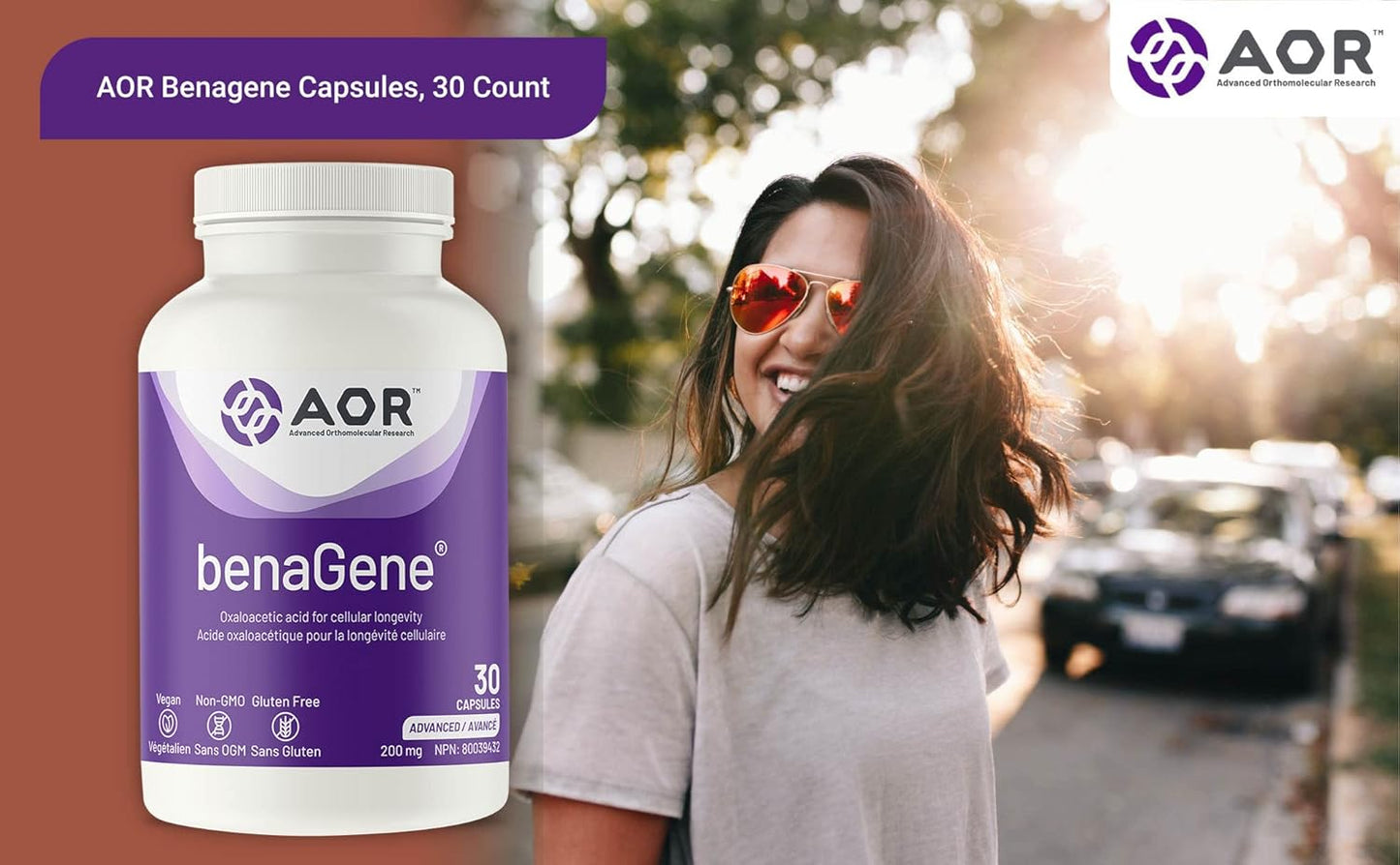 AOR benaGene Dietary Supplement for Healthy Aging, Energy, and Longevity - 30 Capsules