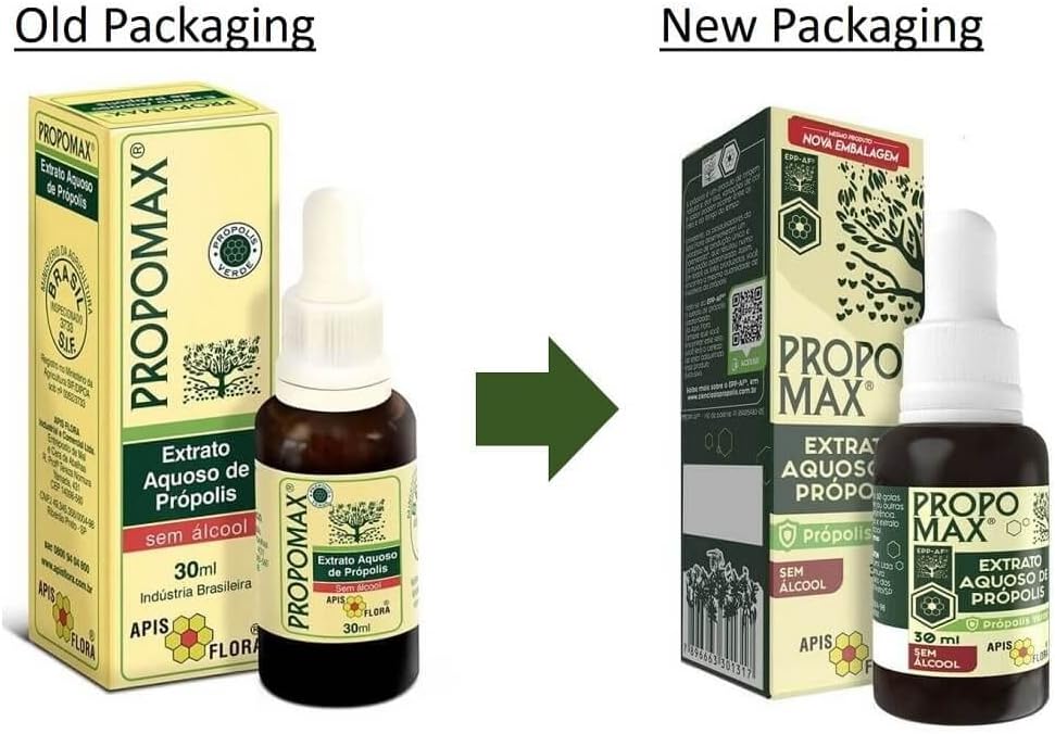 Apis Flora Brazilian Green Bee Propolis, Rich in Flavonoids and Artepillin-C 7, 30ml x 2, Wax-Free, Alcohol-Free
