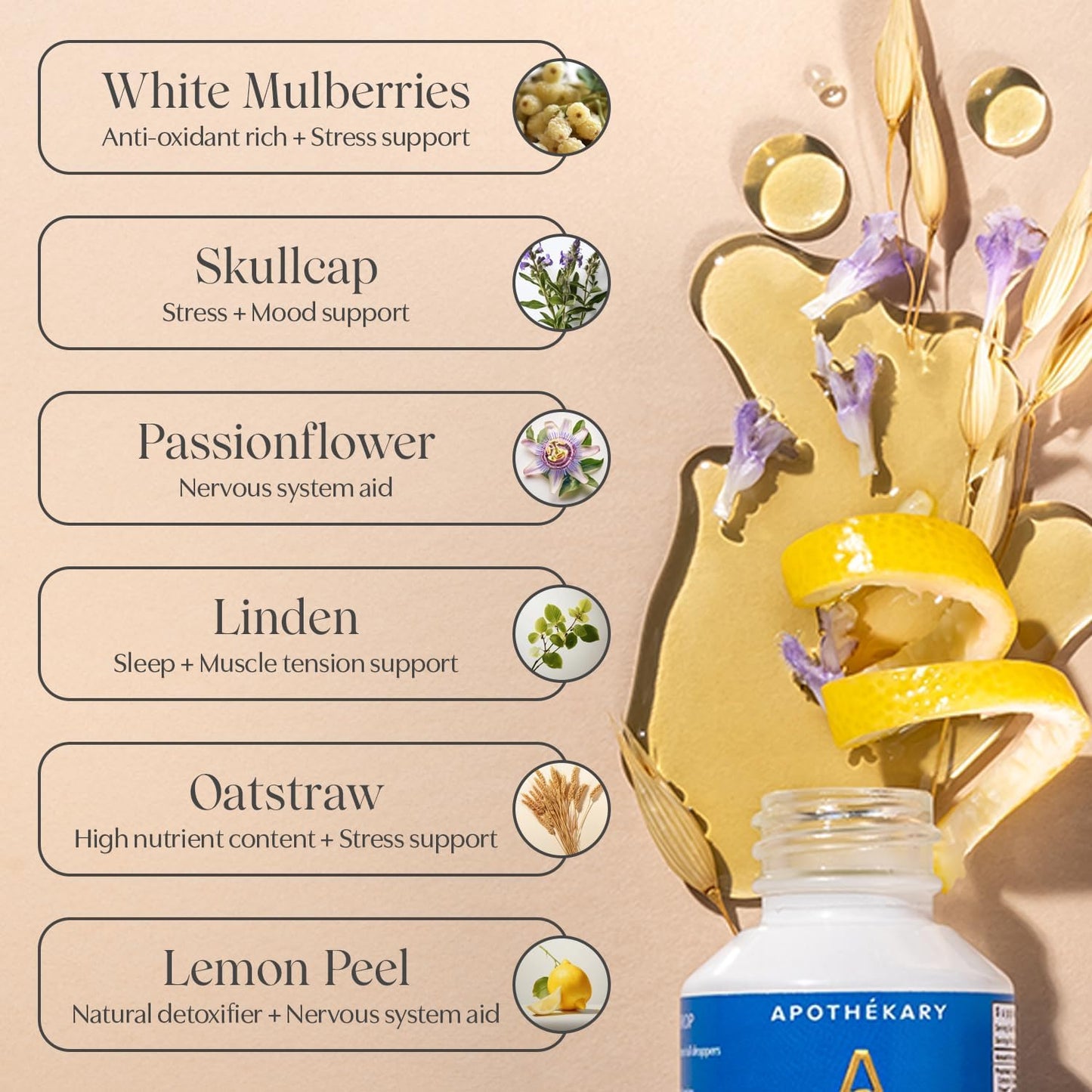 Apothékary White Wine-Inspired Herbal Supplement - Sugar Free, Gluten Free, Vegan - 100 Servings - 4.07oz - BoostGo Australia