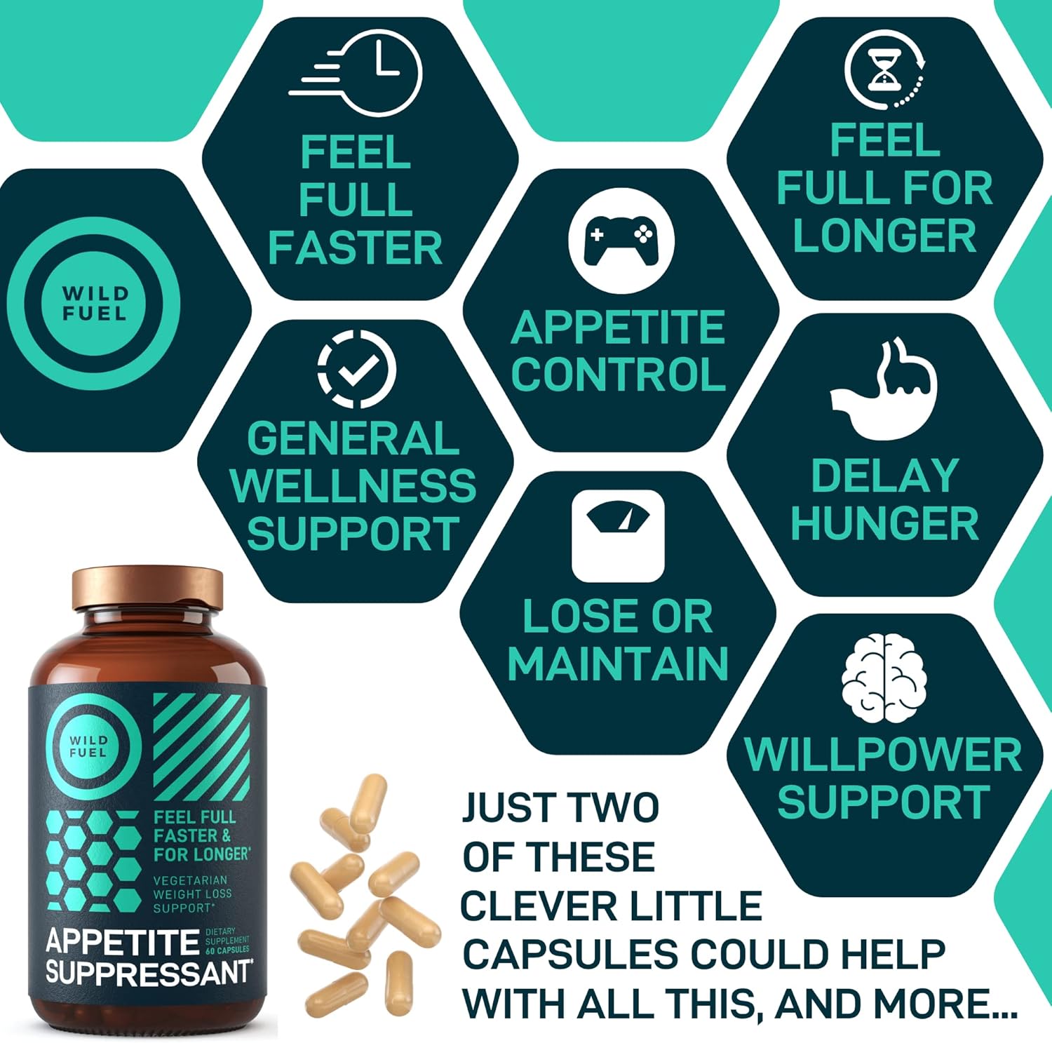 Appetite Suppressant and Liquid Chlorophyll Drops Detox Bundle by WILD FUEL