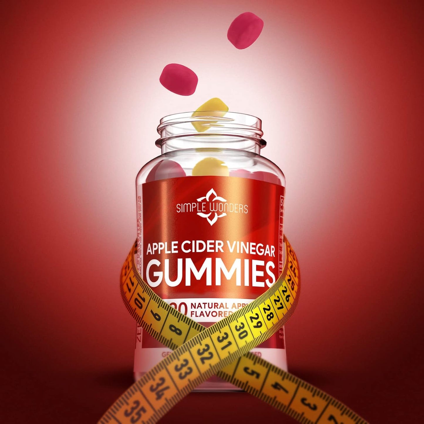 Apple Cider Vinegar Gummies with The Mother - Detox & Immune Support - Black Carrot & Ginger - Non-GMO, Gluten-Free - 120 Gummies - BoostGo Australia