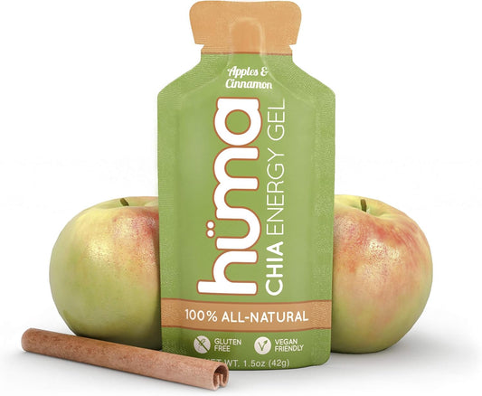 Apple Cinnamon Huma Chia Energy Gel - 12 Pack for Endurance Exercise
