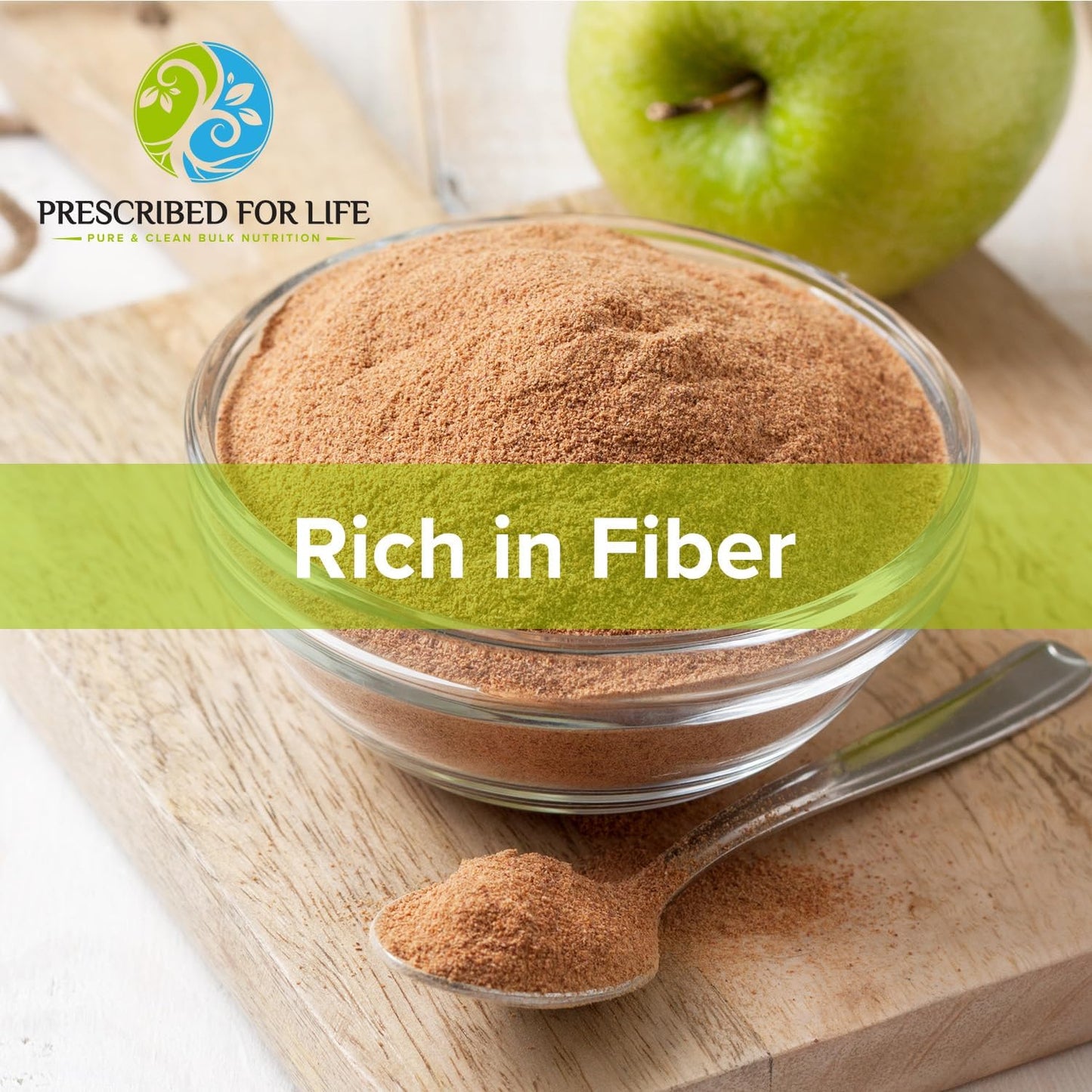 Apple Fiber Powder - Natural Pectin Supplement for Digestive Health - Whole Apple Concentrate - Vegan, Non GMO, Gluten Free - 1kg