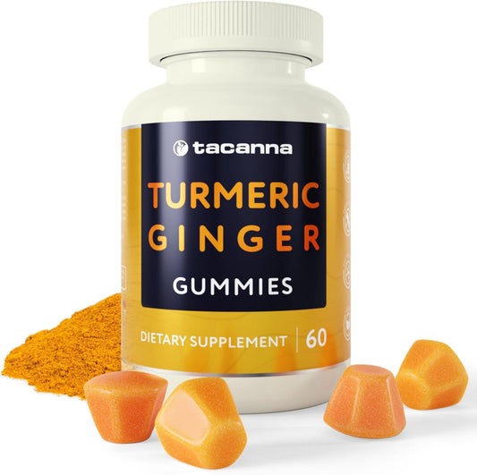 Apricot Flavored Turmeric and Ginger Gummies - Immune Support for Adults & Teens - 60 Count, Non-GMO & Gluten Free