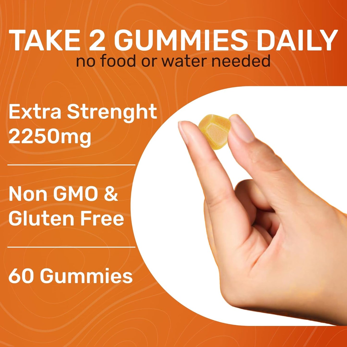 Apricot Flavored Turmeric and Ginger Gummies - Immune Support for Adults & Teens - 60 Count, Non-GMO & Gluten Free