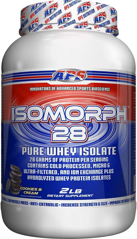 APS Nutrition Isomorph 28 Protein Powder, Cookies & Cream Flavor, 2 lb - Best Muscle Recovery Supplement