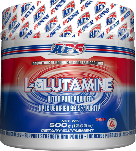 APS Nutrition L-Glutamine Powder - 500 Grams for Muscle Recovery and Immune Support
