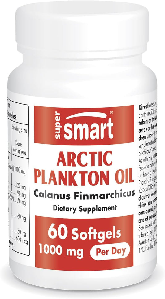 Arctic Plankton Oil Softgels with Omega-3 Fatty Acids - Non-GMO & Gluten-Free - 60 Count