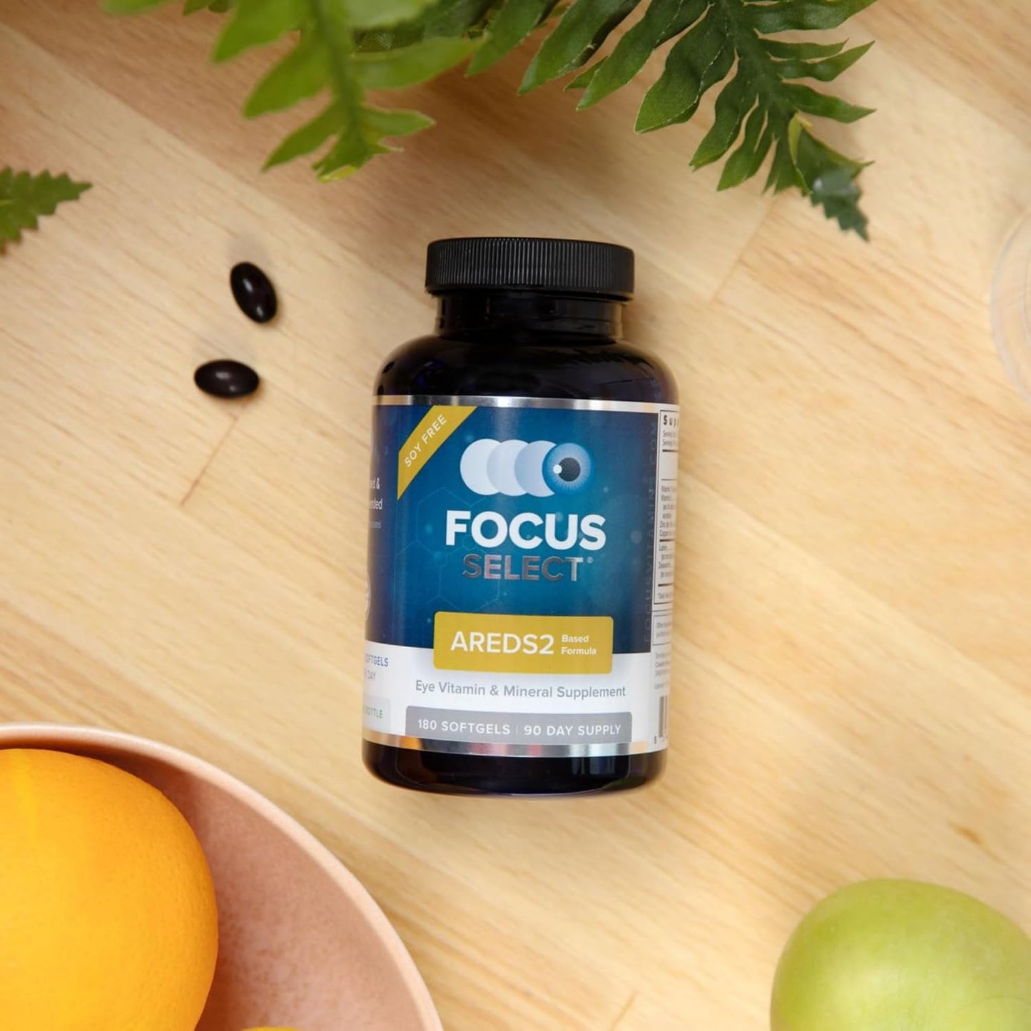AREDS2 Based Eye Vitamin-Mineral Supplement without Soy - Low Zinc Formula - 180 ct. Eye Health Supplement for Vision Support