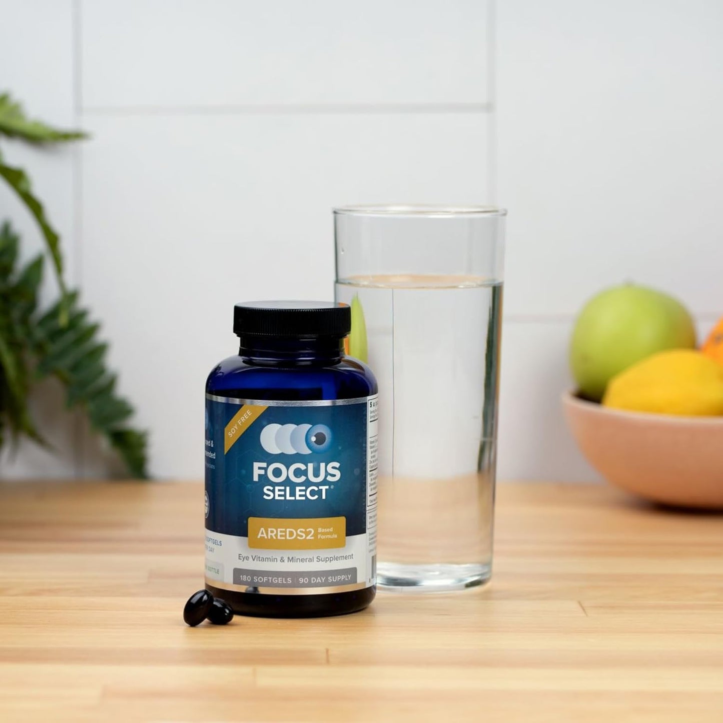 AREDS2 Based Eye Vitamin-Mineral Supplement without Soy - Low Zinc Formula - 180 ct. Eye Health Supplement for Vision Support