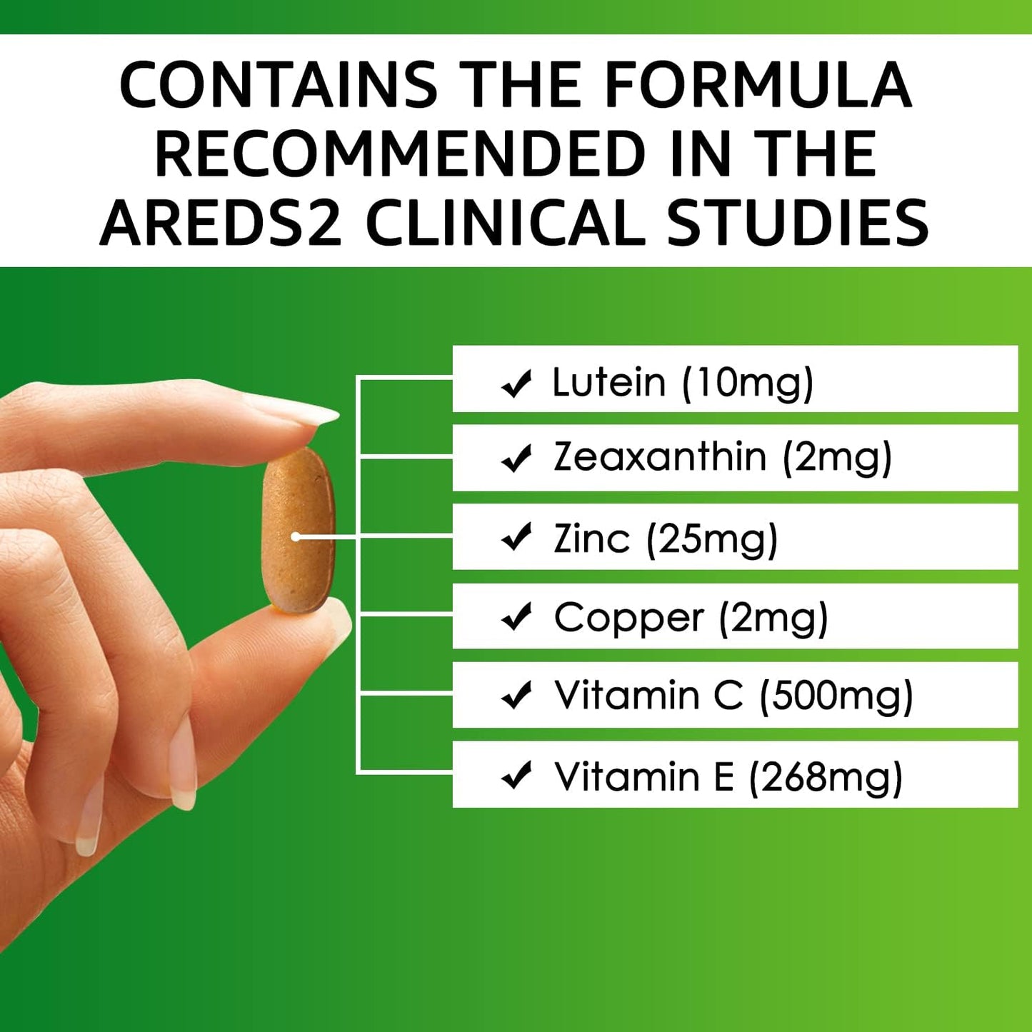 AREDS2 Formula Vision Defender Bundle with Meso-Zeaxanthin for Macula Health - Vegan Supplement (90 Days)