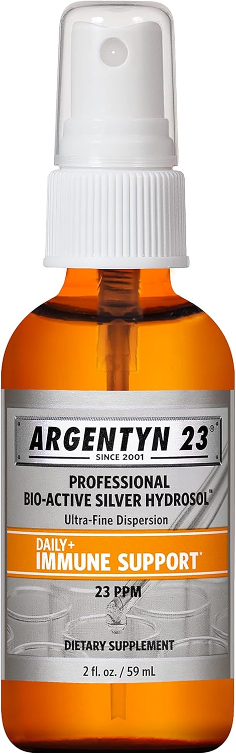 Argentyn 23 Professional Bio-Active Silver Hydrosol Spray for Immune Support - 2oz, 23ppm