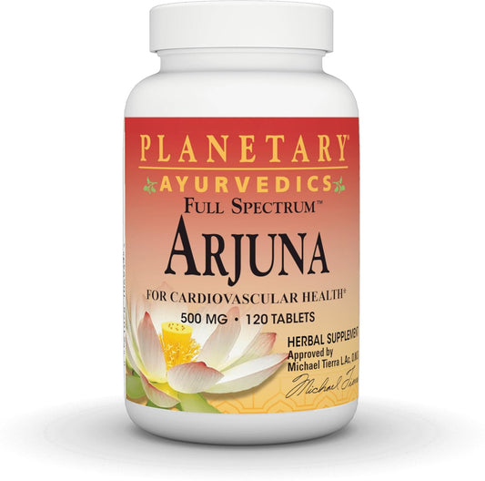 Arjuna Full Spectrum Ayurvedic Nutritional Supplement by PLANETARY HERBALS - 120 Count of 550 Mg Tablets