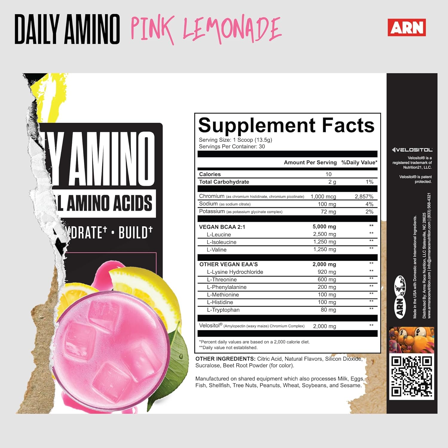 ARN Daily Amino Essential Amino Acids - 30 Servings, Pink Lemonade Flavor