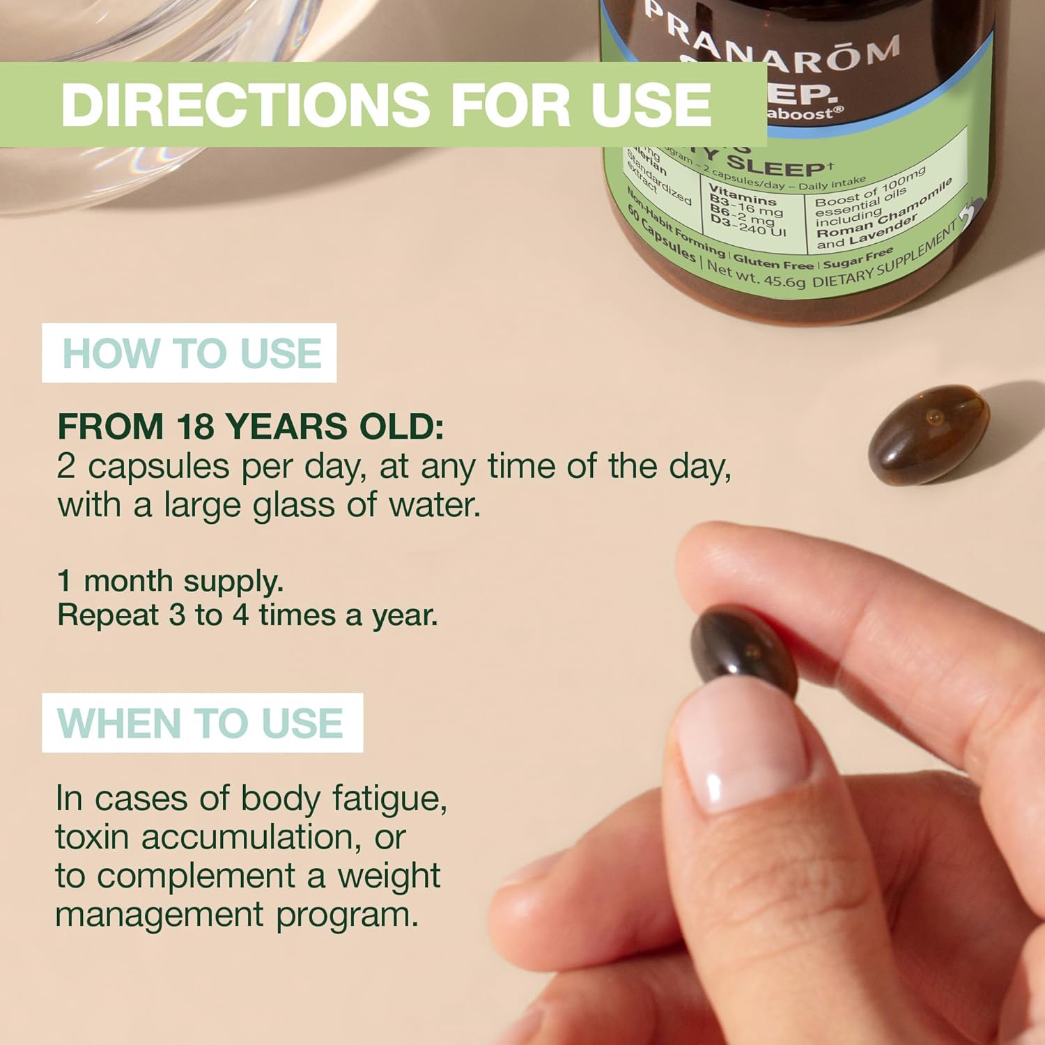 Aromaboost Detox Herbal Supplement with Milk Thistle, Zinc, Vitamins D3 & E, Lemon Essential Oil - 60 Count