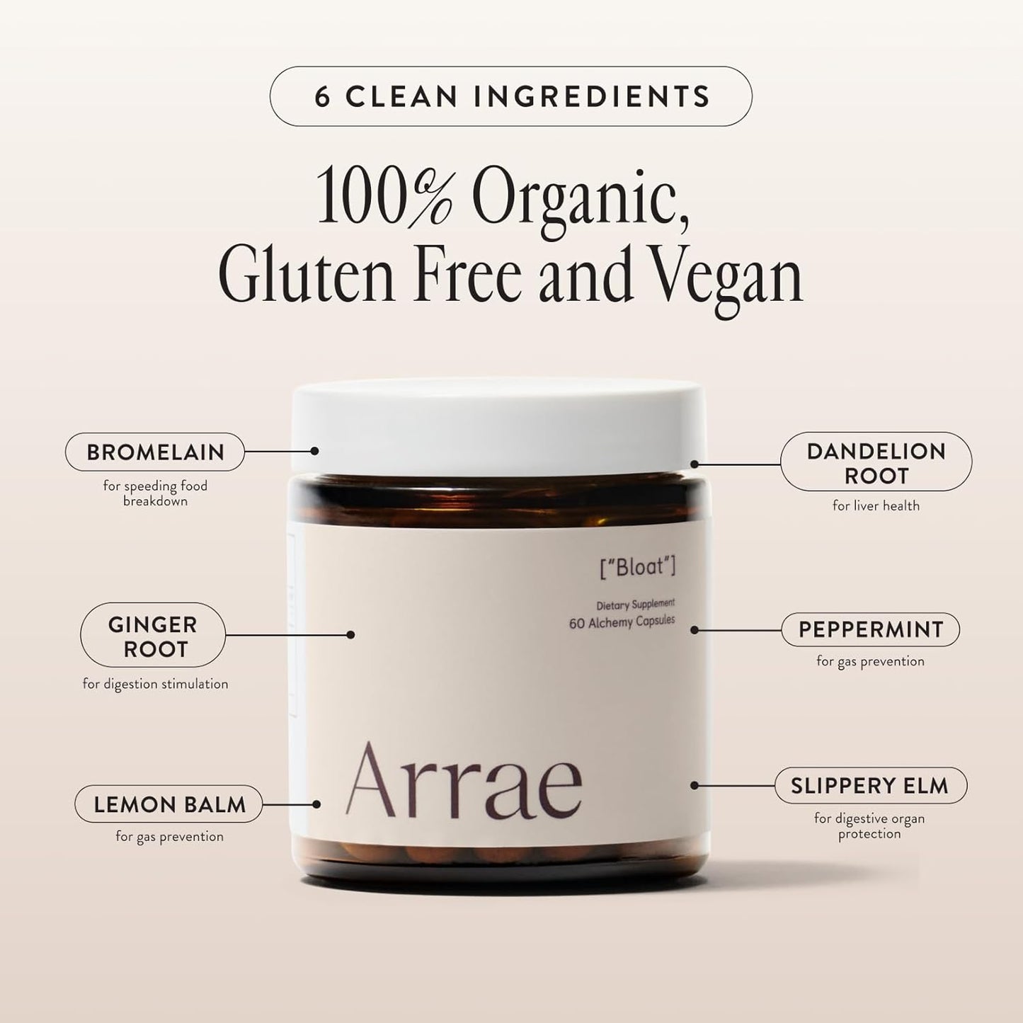 Arrae Bloat + Tribiotic Bundle: Bloating & Gas Relief Digestive Enzymes + Probiotics for Women, Vaginal pH Balance Support
