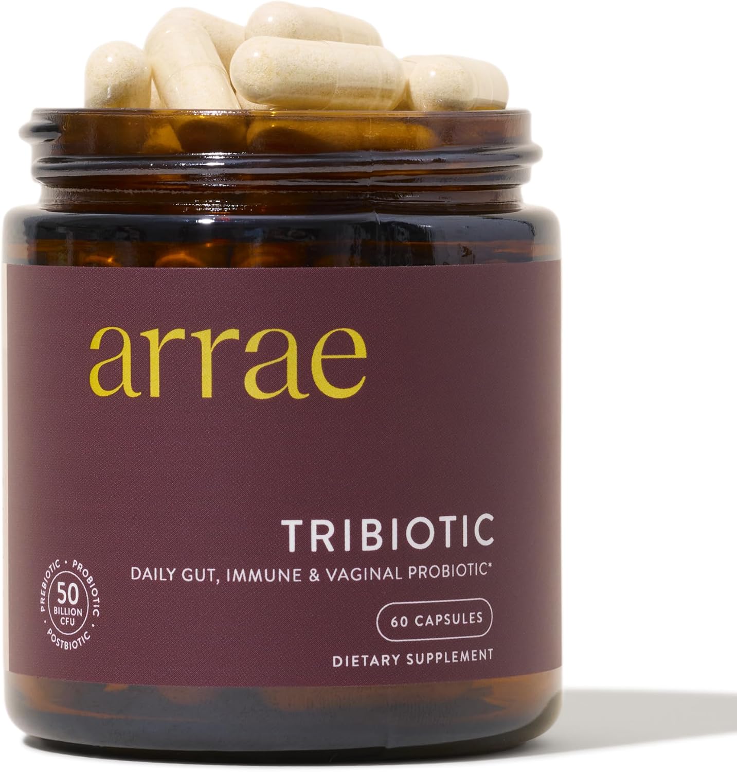 Arrae Tribiotic 60 Count: Probiotics for Women - Vaginal pH Balance, Gut, Immune & Feminine Health - BoostGo Australia