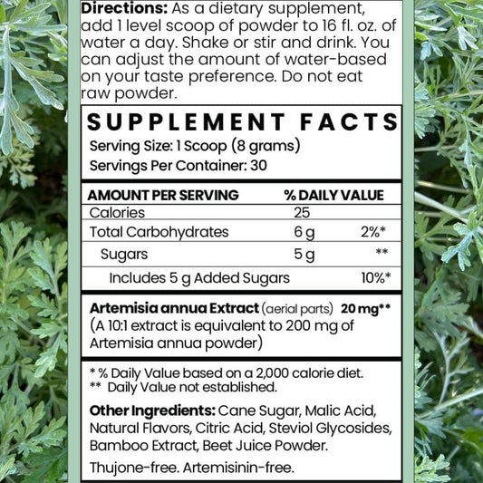 Artemisia Annua Immune Powder - Supports Brain, Gut and Immune Health - Sweet Wormwood Extract - 30 Servings - 8.5 Oz