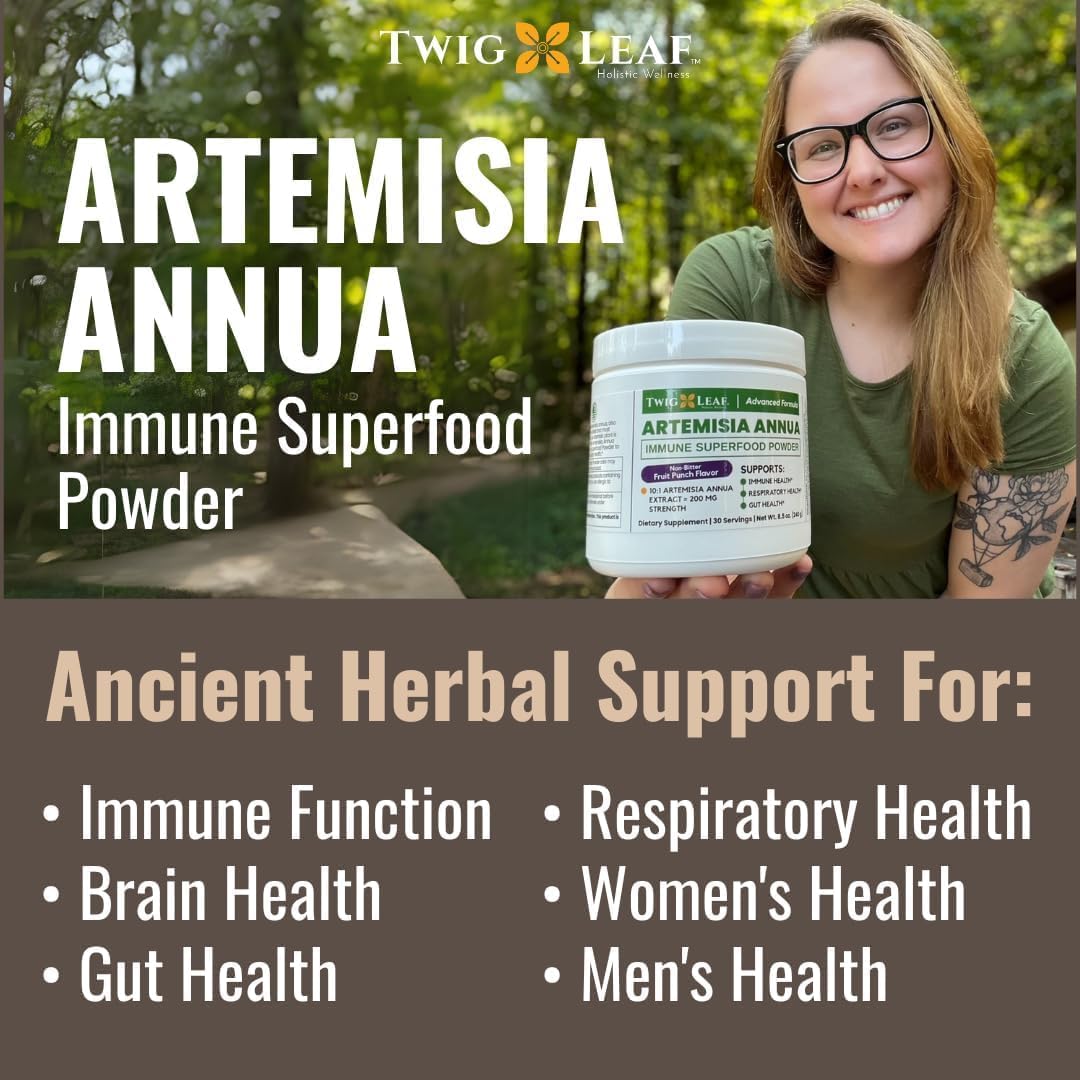 Artemisia Annua Immune Powder - Supports Brain, Gut and Immune Health - Sweet Wormwood Extract - 30 Servings - 8.5 Oz