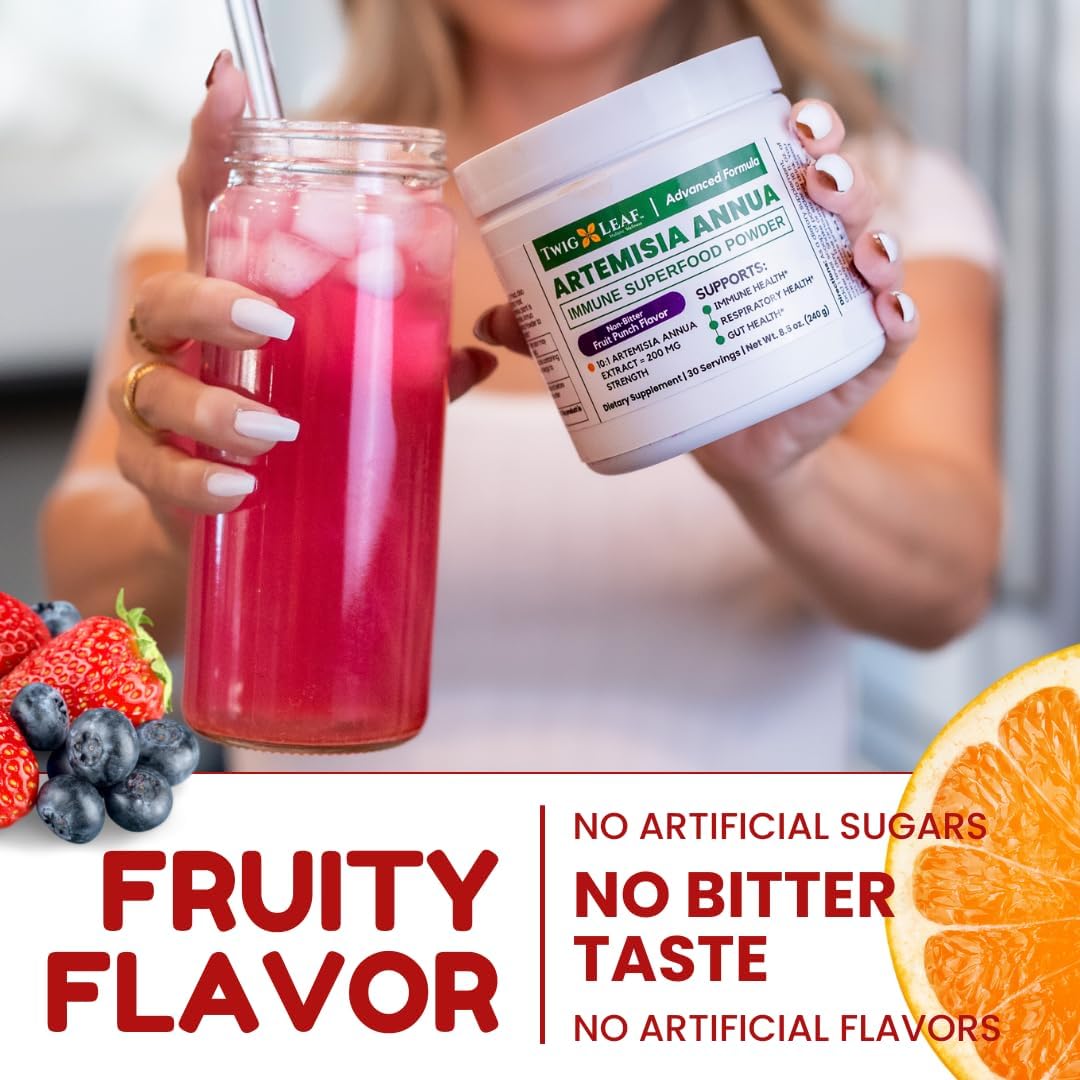 Artemisia Annua Immune Powder - Supports Brain, Gut and Immune Health - Sweet Wormwood Extract - 30 Servings - 8.5 Oz