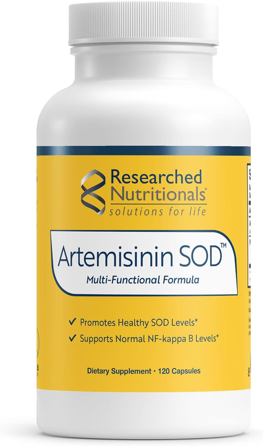 Artemisinin SOD Immune Support Supplement - 120 Capsules with Green Tea Extract, Quercetin, Turmeric Curcumin & Black Walnut