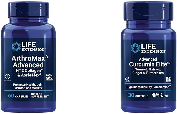 ArthroMax Advanced Joint Health Supplement with Collagen, Glucosamine, Curcumin & Turmeric - 60 Capsules & 30 Softgels