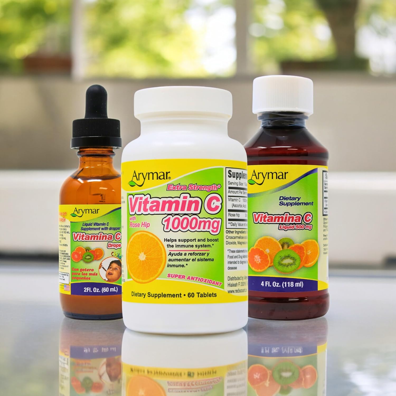 ARYMAR Children's Vitamin C Drops - Immune Support & Antioxidant - Orange Flavor - 2 Fl Oz/Pack of 1