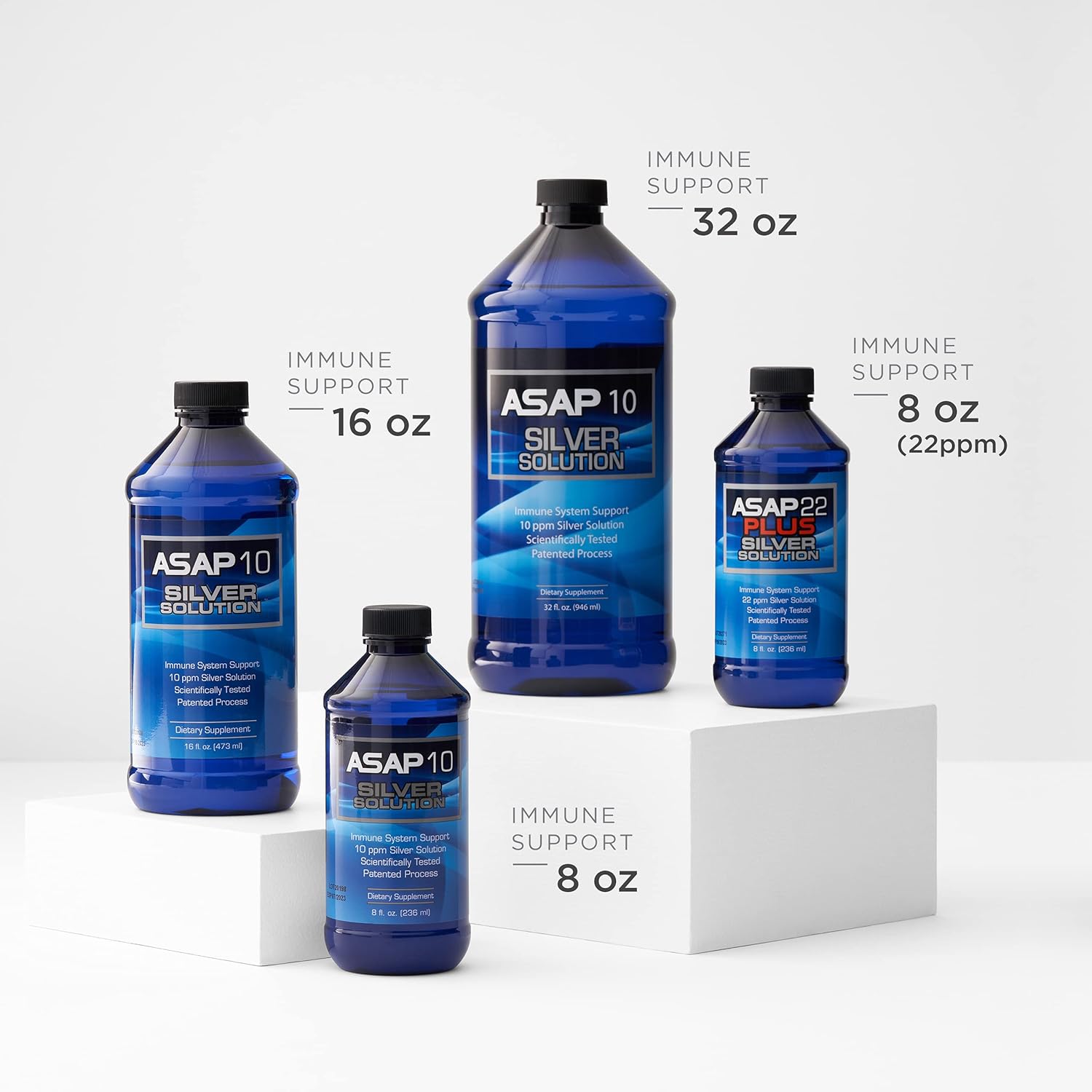 ASAP 10 Silver Solution - Immune System Support Supplement - 10 PPM Colloidal Silver Liquid with Silversol Technology - 8 fl oz