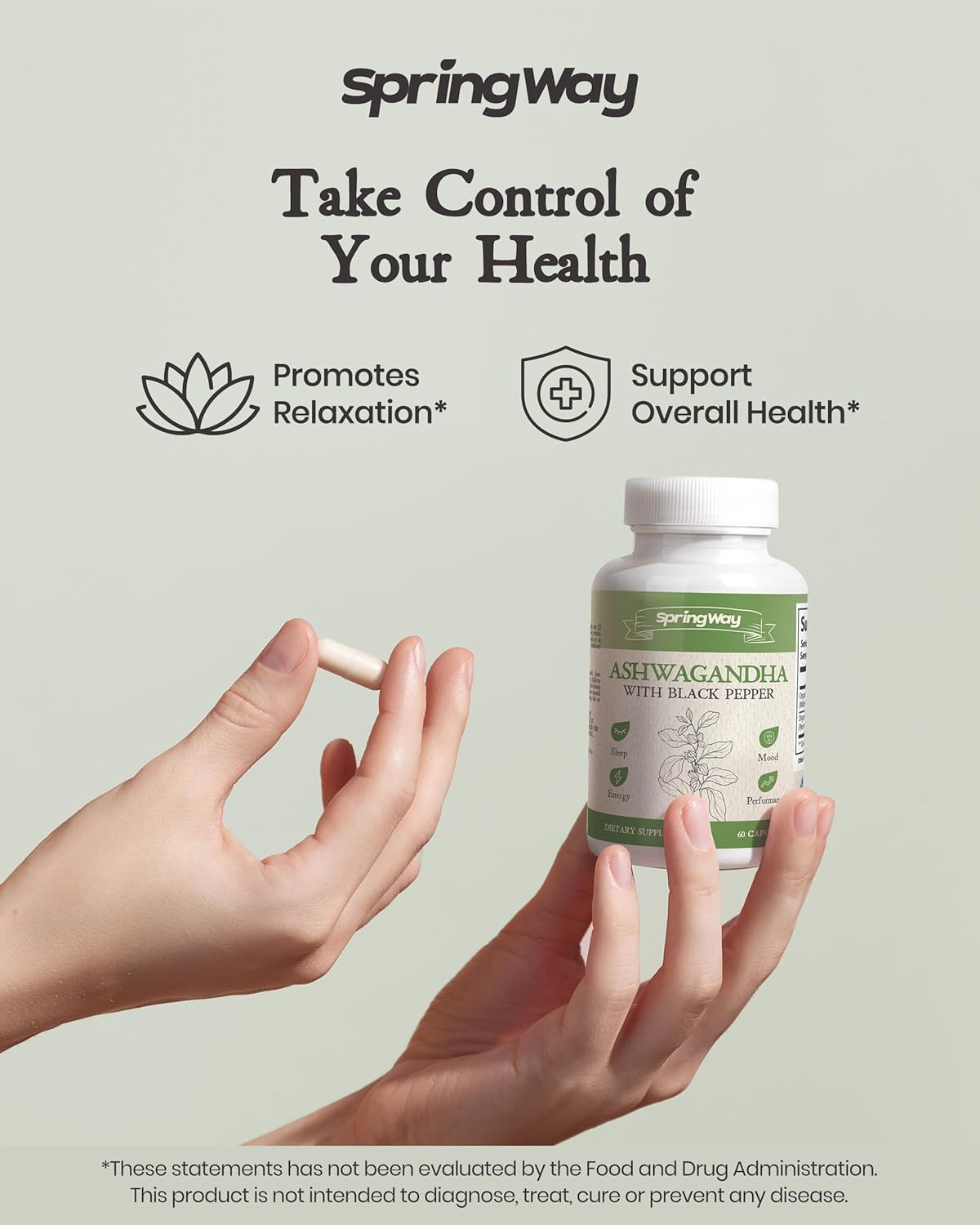 Ashwagandha 650mg Capsules with Organic Black Pepper - Promotes Relaxation, Energy, Immune Support - Vegan, Non-GMO, Gluten-Free